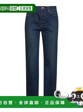 SAINT LAURENT 女士牛仔裤 CO 蓝色直筒裤782393Y10VG4430