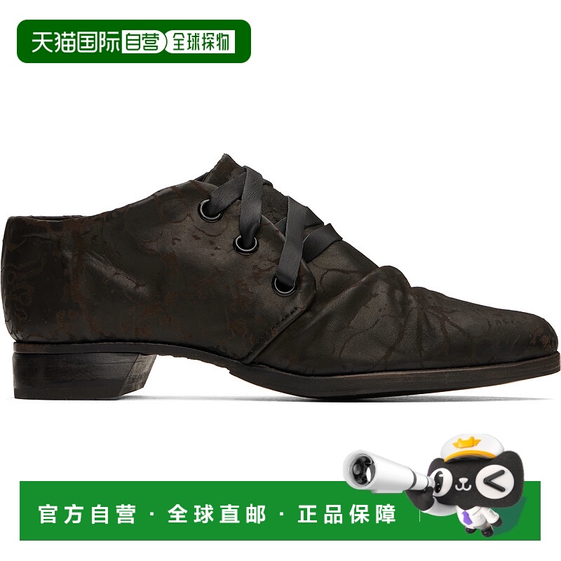 1h可退 潮奢 Tom Ford 汤姆 福特 女士 黑色 Laser Print 德比鞋