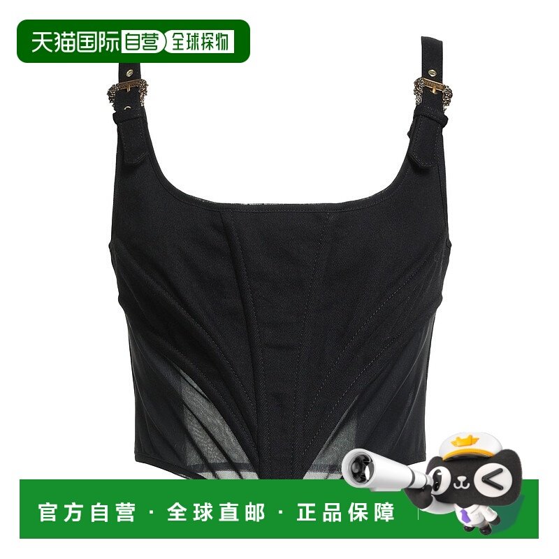 1h可退 潮奢 versace 范思哲 女士 紧身胸衣 black黑色 舒适时尚
