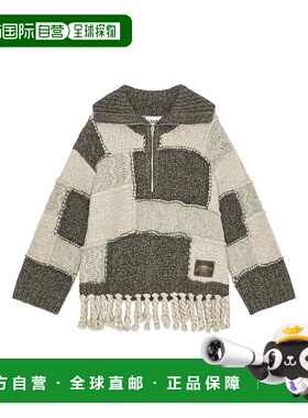 GANNI 女士针织衫 K2508999 AW2025 灰色 Ganni Patchwork Jersey