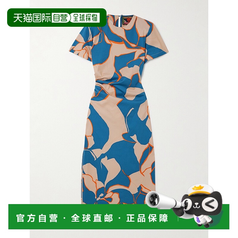 1h可退 潮奢 La Doublej 女士 + MOTHER Lela 褶皱印花棉混纺针织