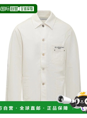 GIVENCHY 男士夹克 BM01F95171100 SS2026 白色 长袖休闲夹克