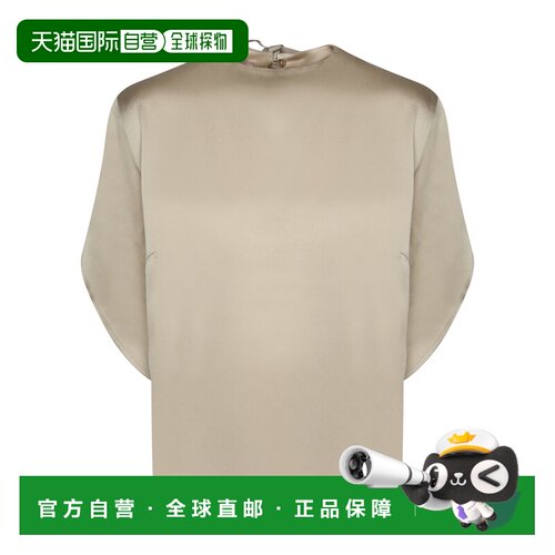 HERNO 女士T恤 BL00018DR127271985 AW2026 棕色 Satin fabric, 3