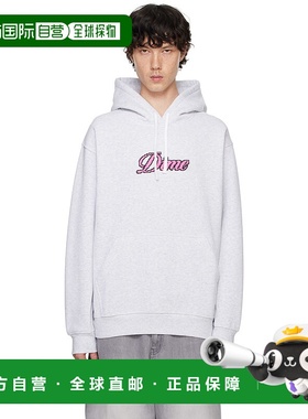 1h可退 潮奢 Dime 男士 灰色 Pixel Cursive 连帽衫 DIMEFA2419A