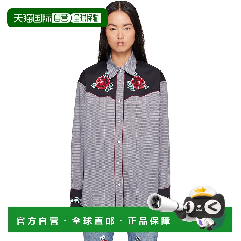 1h可退 潮奢 Molly Goddard 女士 灰色 & 黑色 Meredith 衬衫 MGA