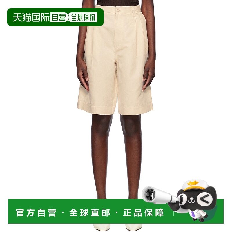 1h可退 潮奢 Filippa K 女士 米色 Relaxed Pleated Cotton Linen