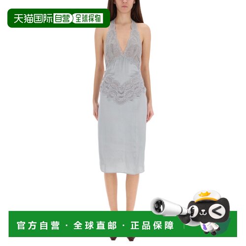 1h可退 GUCCI 女士连衣裙 839410XUAM61030 CO 灰色 Silk satin d