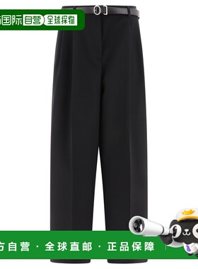 JIL SANDER 女士休闲裤 J02KA0152J40002001 黑色 LONG RELAXED W