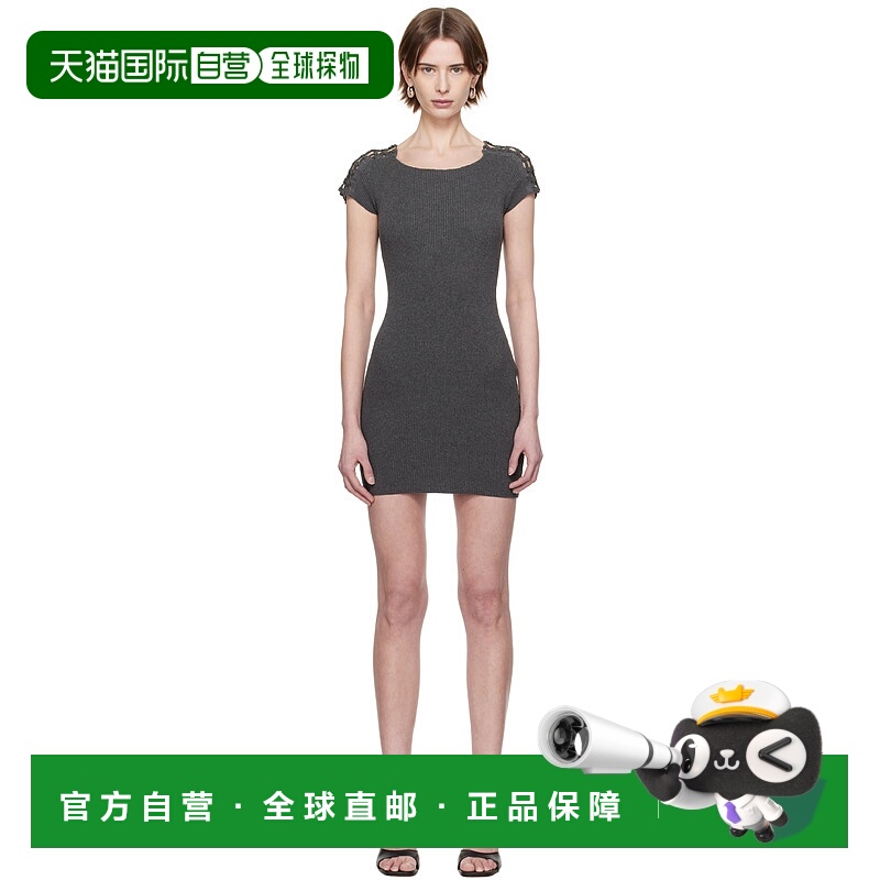 1h可退 潮奢 ISABOULDER 女士 灰色 Knitted Shoulder 连衣裙 RS2