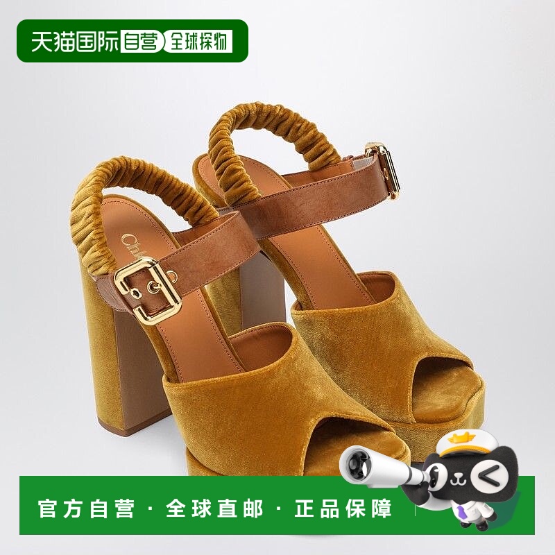 1h可退 CHLOÉ 女士凉鞋 CH25A11XSW744 AW2025 棕色 Air velvet s