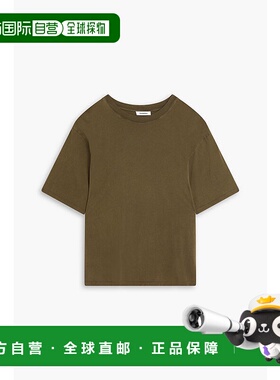 1h可退 潮奢 Sandro 男士 棉针织T恤 SHPTS01558KAKI上衣男装