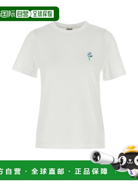 LOEWE 女士T恤 S359Y22X97WHITE AW2025 白色 White cotton t-shi