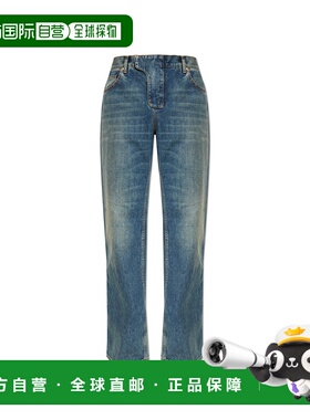 BALMAIN 男士牛仔裤 FH0MI100DG046EX AW2025 深蓝色直筒裤