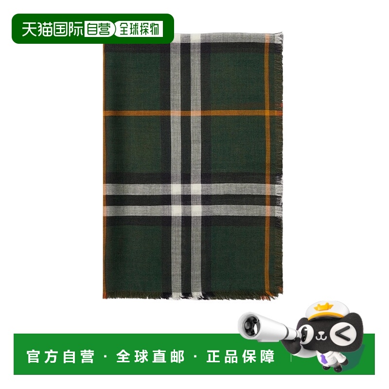 1h可退 burberry 女士 围巾披肩羊毛博柏利真丝格纹