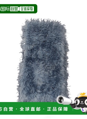 GANNI 女士围巾 A7247646 AW2025 宝蓝色 Long Pile Alternative