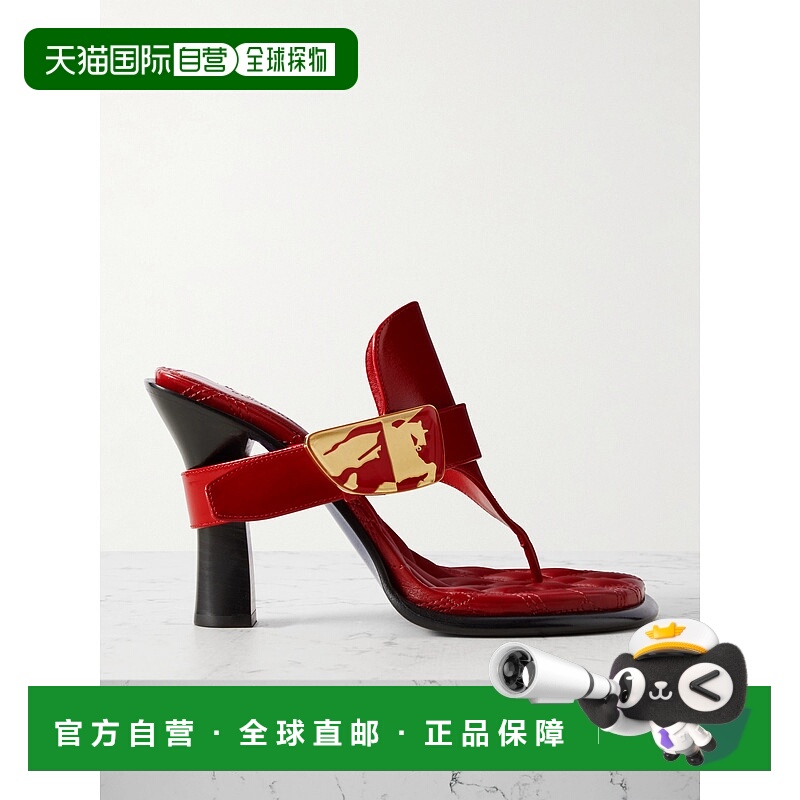 1h可退 潮奢 Burberry 巴宝莉 女士 精饰漆皮凉鞋 8085542