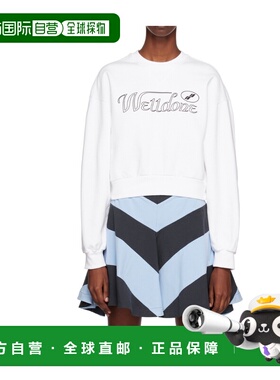WE11DONE 女士针织毛衣 WDTS322860WWH AW2022 白色 徽标印花套头