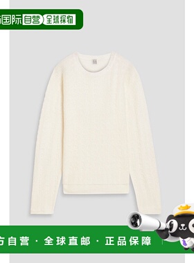 1h可退 潮奢 toteme 女士 洞洞针织马海毛混纺毛衣 234WRTWTP174Y