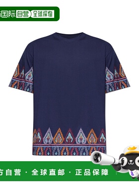 1h可退 ETRO 男士T恤 MRMA0004AKG48X0883 SS2026 深蓝色 T-shirt