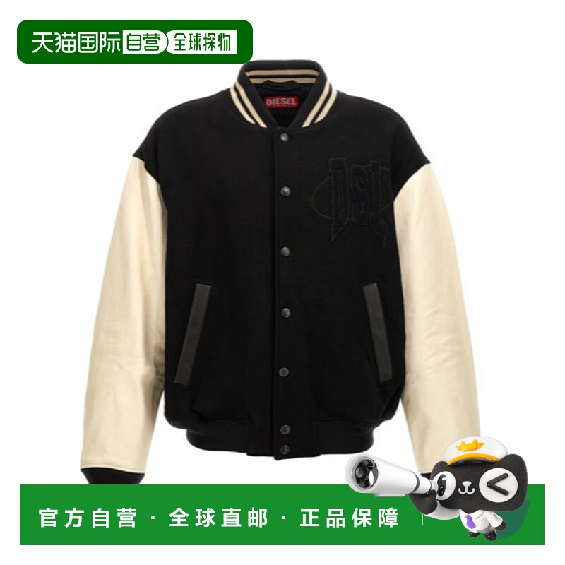1h可退 DIESEL 男士夹克 A144140LHAL9XX AW2024 黑色 长袖休闲夹