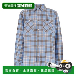 1h可退 AMIRI 男士衬衫 AMSTFL1003SEABLUE AW2024 蓝色 'Shotgun