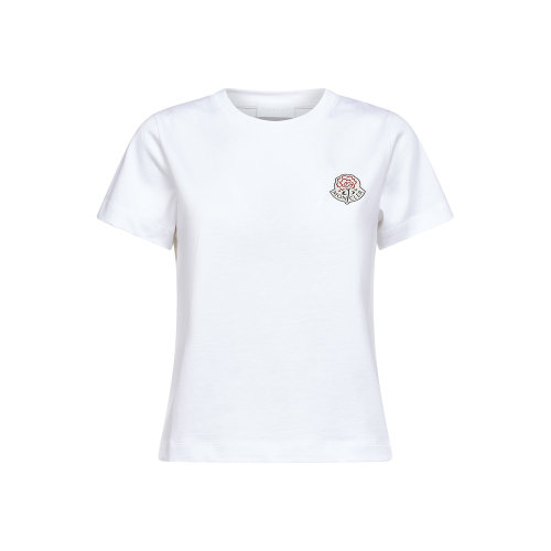 MONCLER 女士T恤 K20938C0002389AJS00A CO 白色 Crew neck cotto