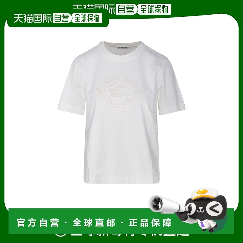 1h可退 BURBERRY 女士T恤 8093651B8764 AW2024 白色 Short sleev