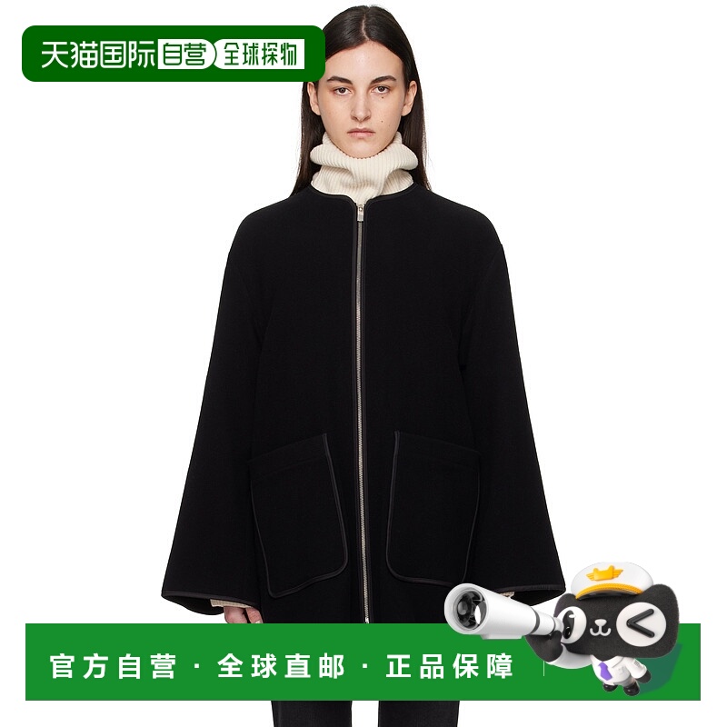 1h可退 潮奢 TOTÊME 女士 黑色大衣 251WRO4262FB0039