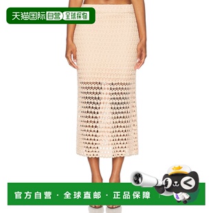 1h可退 潮奢 ZIMMERMANN 女士 Tallow 钩花中长半身裙 1873SRS253