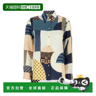 女士衬衫 `Patchwork` FS8274AUQMF1SAT 花色 Shirt SS2025 FENDI