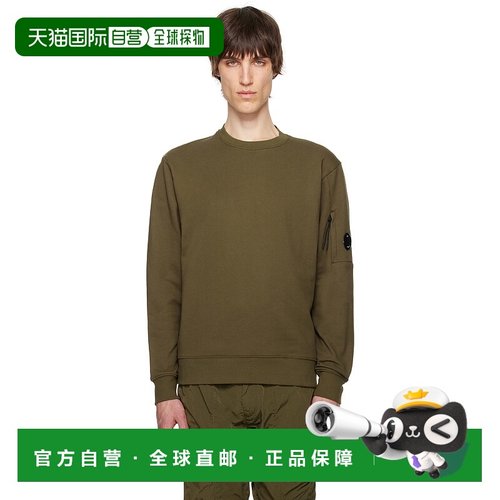 1h可退 潮奢 C.P. Company 男士 卡其色 Diagonal Raised Fleece