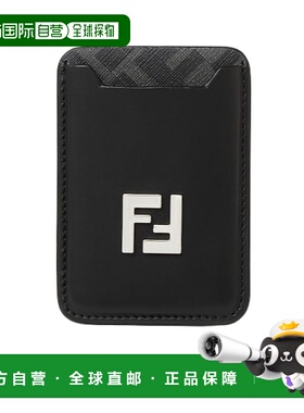 FENDI 男士卡包 7M0364AFF2F0GXN AW2025 黑色 FF 方形 MagSafe