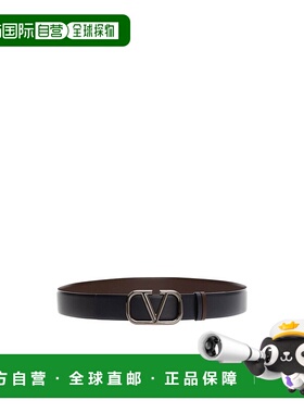 VALENTINO 男士腰带 1Y2T0T46YYF7K9 SS2022 黑色 徽标皮带