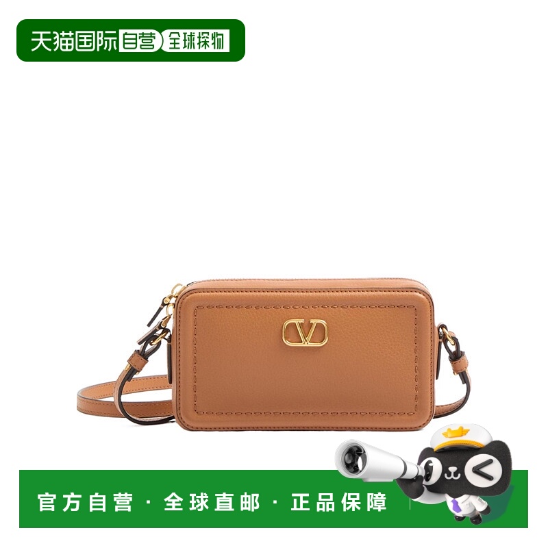 1h可退 VALENTINO 女士斜挎包 WP0AI5RZRKEL SS2025 棕色 徽标单