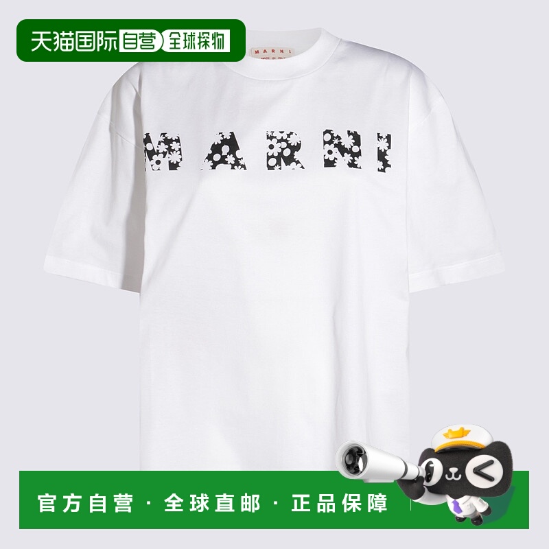 1h可退 MARNI 女士T恤 THJET49P15USCX50FLW01 SS2025 白色