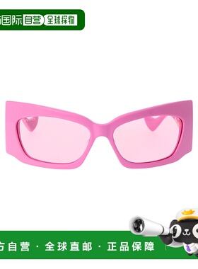 GUCCI 女士眼镜 GG1412S003 AW2023 粉红色 几何框太阳镜古驰