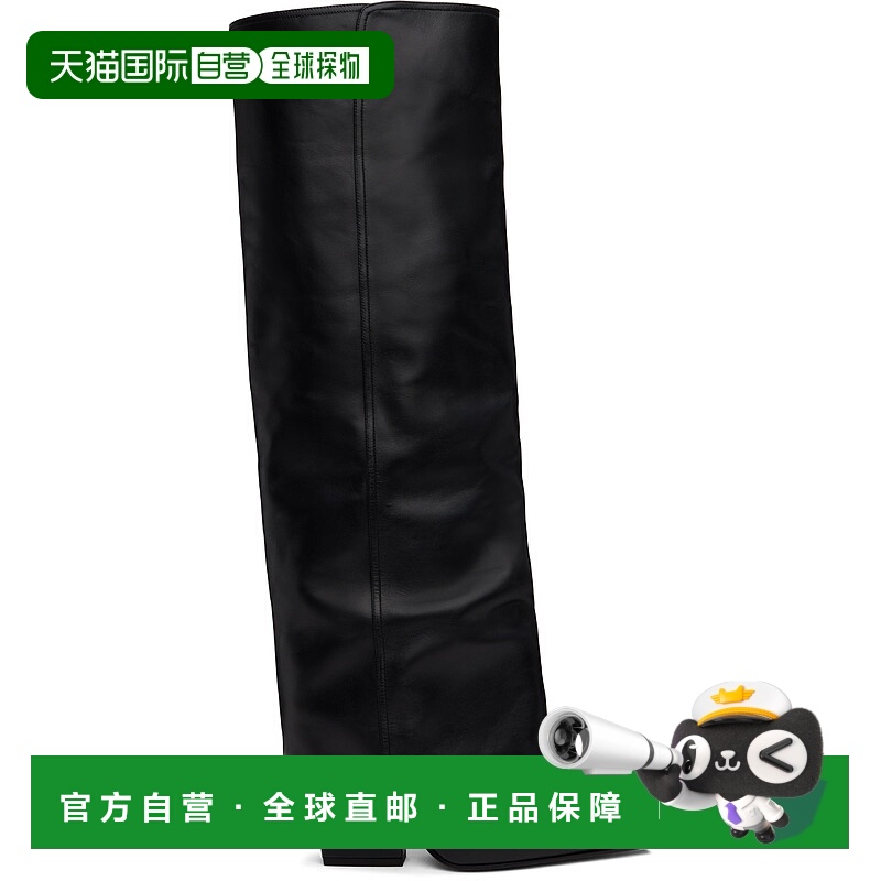 1h可退 潮奢 Paris Texas 女士 黑色 Jane Fold Over 高筒靴 PX14