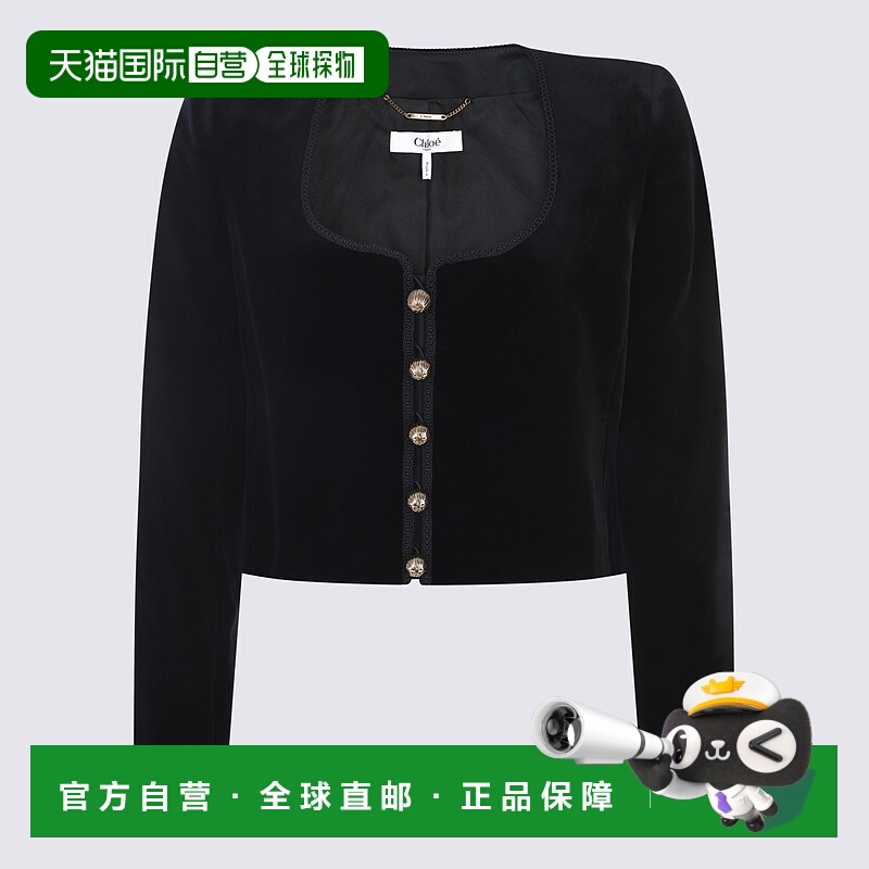 1h可退 CHLOÉ 女士外套 CH25WVE34091001 AW2025 黑色 Jackets &