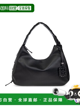 GANNI 女士手提包 A66395894099 AW2025 黑色 Leather Bag斜挎包