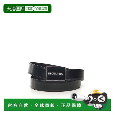 DSQUARED2 男士腰带 GBM0002M1510 AW2025 黑色 Belt With Logo