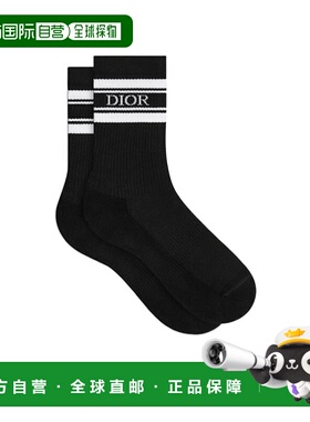 DIOR 男士袜子 593MC04A7014C980 AW2025 黑色中筒袜