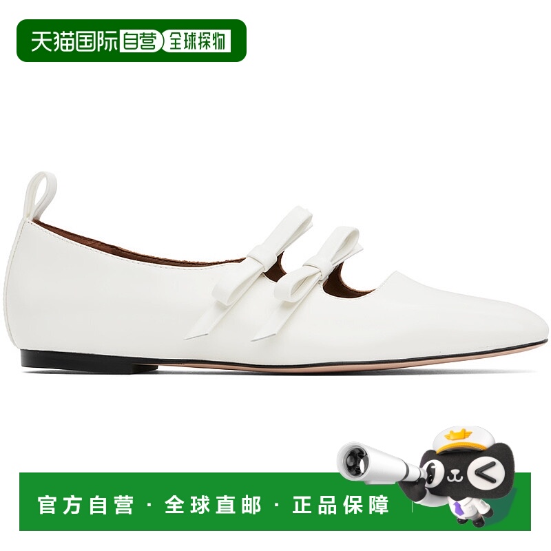 1h可退 潮奢 SHUSHU TONG 女士 白色 Double Bow 玛丽珍鞋 MWDDAC