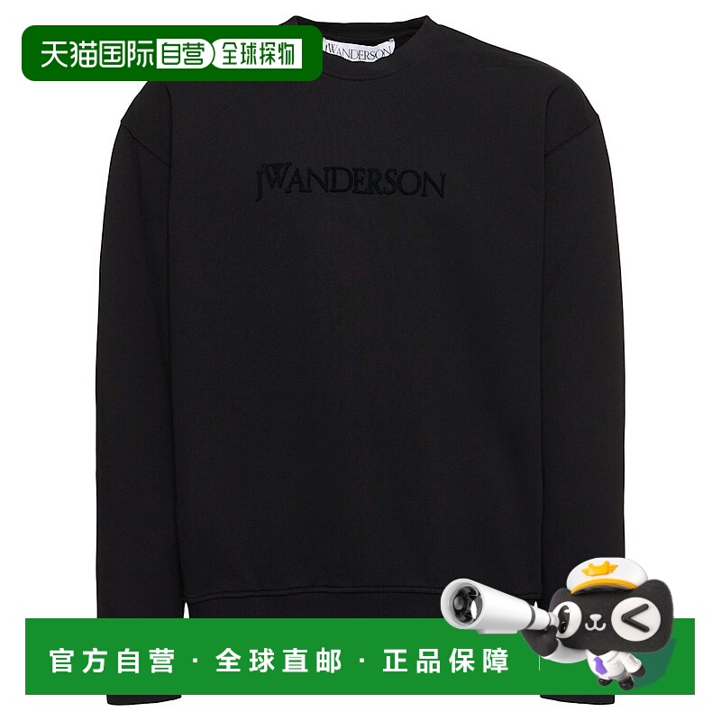 1h可退 潮奢 J.W. Anderson 男士 Logo刺绣卫衣 black黑色 舒适时