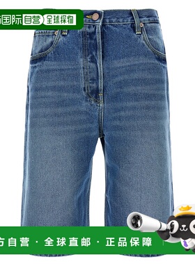 PRADA 女士短裤 GFP523SOOO16PKF0V3N SS2025 蓝色牛仔裤五分裤