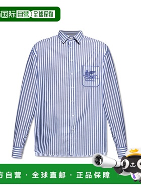 1h可退 ETRO 男士衬衫 MRIC0059AR359S8460 AW2025 蓝色 长袖衬衫