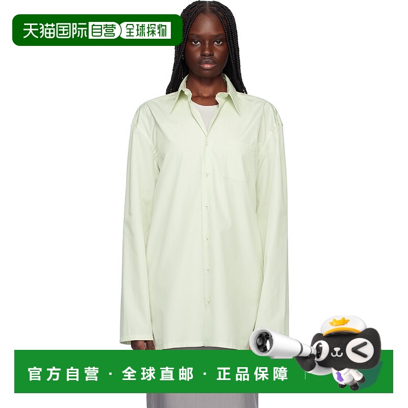 1h可退 潮奢 Rier 女士 绿色 Popeline Cotton 衬衫 SHT26PPC