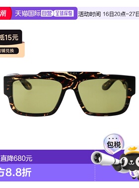 1h可退 GUCCI 男士太阳镜 GG1460S002 AW2025 绿色 全框太阳镜