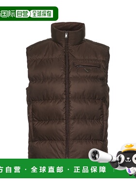 PRADA 男士马甲 SGB033OOO1WQ9F0324 AW2025 深棕色