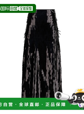 1h可退 潮奢 Self-Portrait 女士 珠片中长半身裙 RS26165MSKBBLA