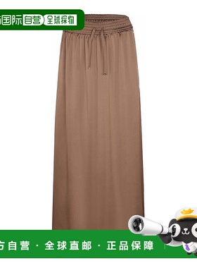 HERNO 女士半身裙 GN000024D125062157 SS2025 棕色长裙a字裙